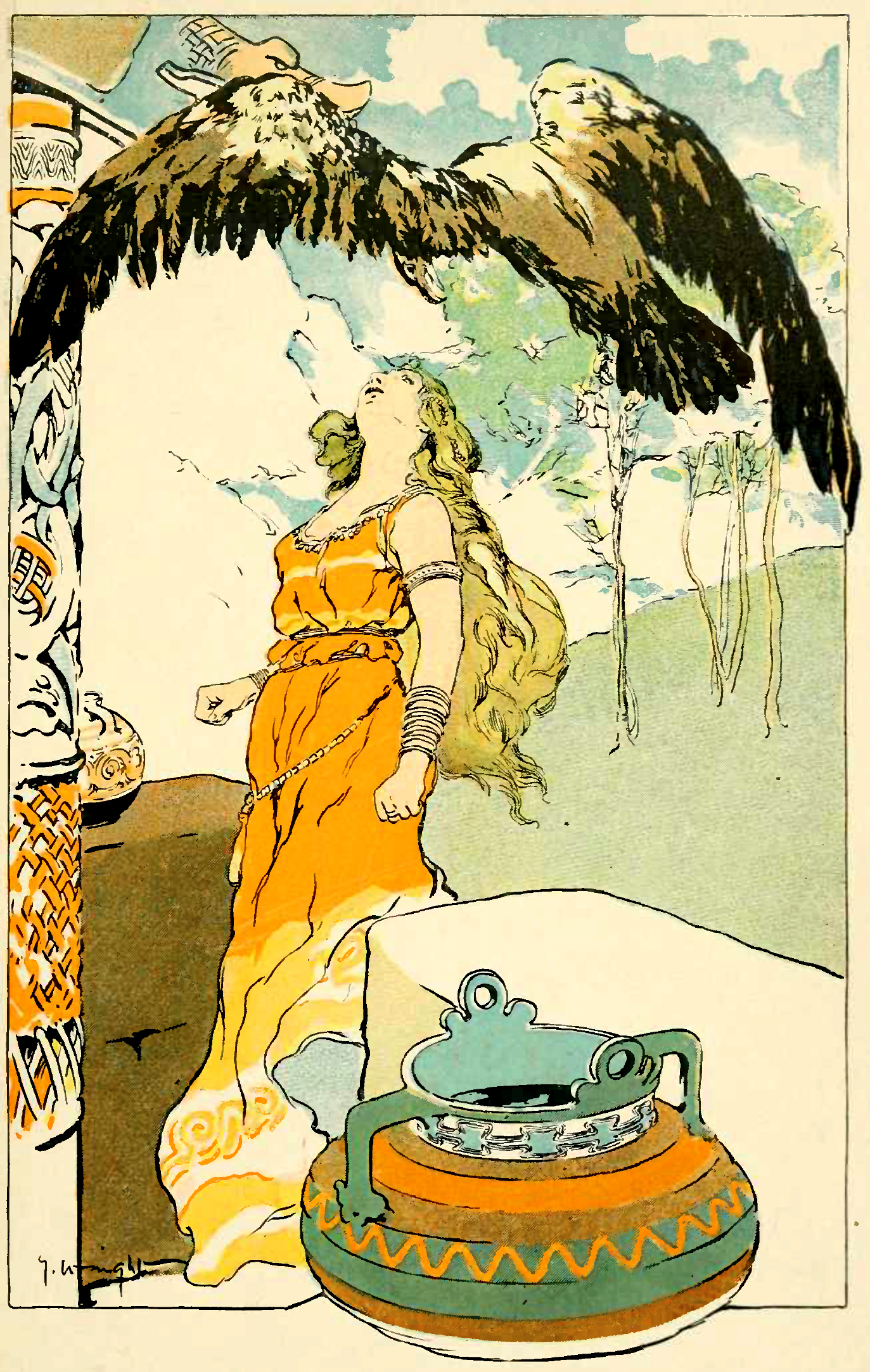 Odin_and_Gunnlöð_by_George_Wright