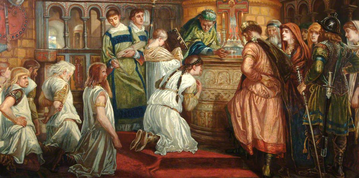 Donaldson, Andrew Benjamin, 1840-1919; King Alfred and the Danes