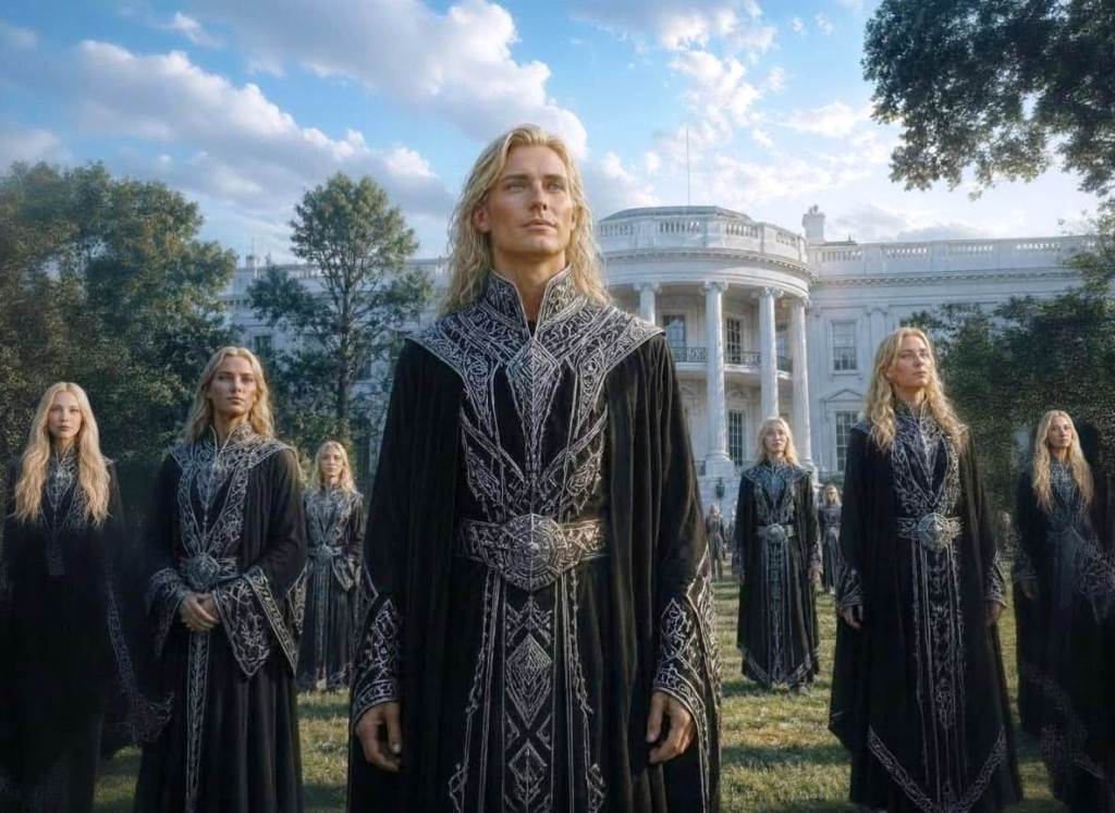 Nordic Elves on the lawn of the White House